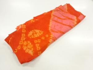 アンティーク　絞り枝葉模様はぎれ